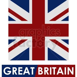 Great Britain square flag icon