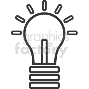 lightbulb vector icon graphic clipart 3