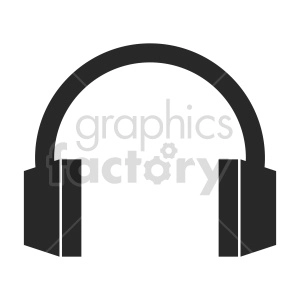 black headphones vector icon