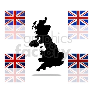 Great Britain flag vector clipart 07