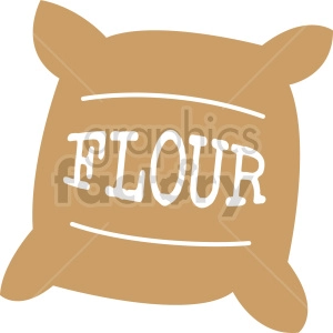 bag of flour vector clipart