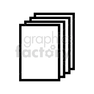 blank documents stacked vector clipart
