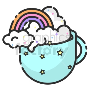 cup of clouds vector clipart