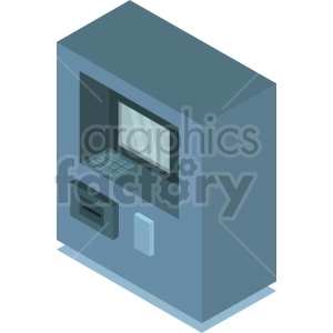 isometric atm vector icon clipart 7
