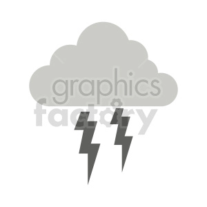 lightning storm vector clipart