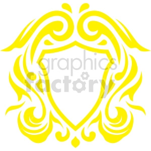 yellow frame design vector clipart