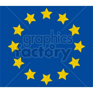 Flag of Europe vector clipart 02