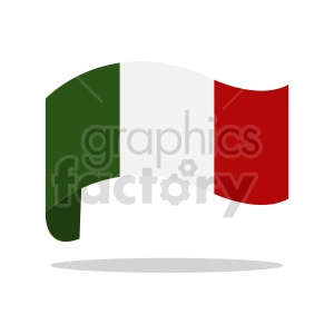 The image showcases a stylized version of the flag of Italy, which is known as il Tricolore. It features three equally-sized vertical bands of green, white, and red.