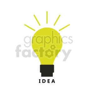 lightbulb idea vector graphic