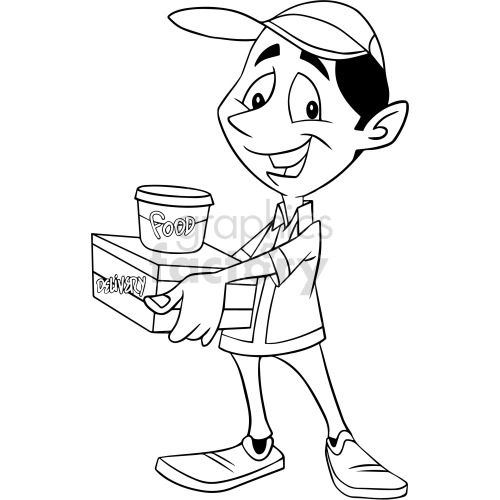 eating junk food clipart black and white