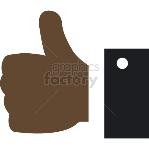 Left black hand thumbs up