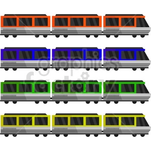 tramways isometric vector graphic bundle