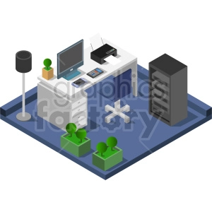 cubical isometric vector graphic