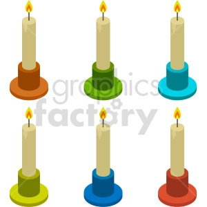 candle bundle vector graphic
