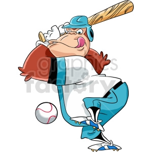 cartoon ape baseball player clipart