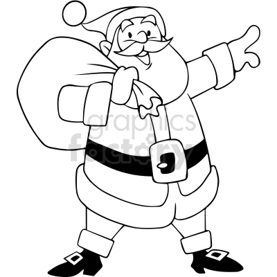 Santa carrying Christmas gifts bag and running cartoon character, Stock  Vector, Vector And Low Budget Royalty Free Image. Pic. ESY-040759046 |  agefotostock