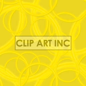 A yellow abstract clipart image featuring overlapping and intertwined circular patterns.