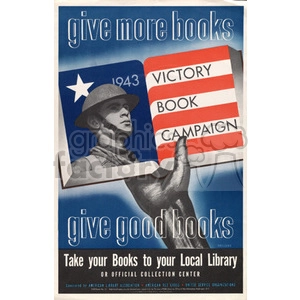 1943 Victory Book Campaign Propaganda Poster