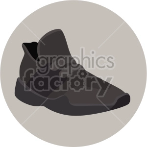 brown walking shoe on circle design