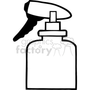 A black-and-white clipart image of a spray bottle.