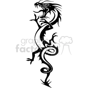 Chinese Dragon Vinyl-Ready - Stylized Black and White Design