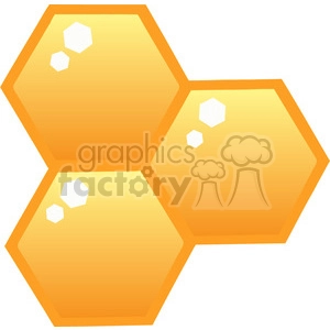 Orange Bee Hives Hexagons