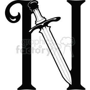 Letter N Sword