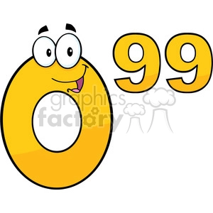 Clip Art Price Tag Number 0.99 Cartoon Mascot Character