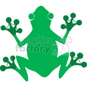 Green Funny Frog Silhouette