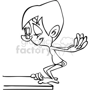 dive clipart black and white