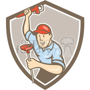 plumber wrench plunger standing frnt SHIELD