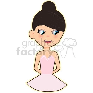 Ballerina cartoon character vector image
