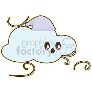 cartoon Winter Cloud illustration clip art image