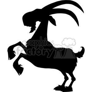 Playful Goat Silhouette