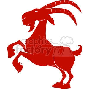 Red Goat Silhouette