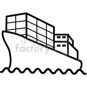 container ship vector icon