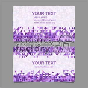 Modern Purple Geometric Business Cards
