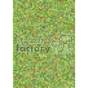 A colorful mosaic pattern composed of small square tiles in various shades of green, brown, and other hues.