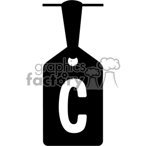 Black Tag with Letter C