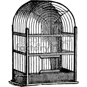 vintage bird cage vector vintage 1900 vector art GF