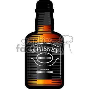 vector whiskey bottle image huge outline