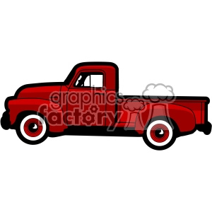 old 1954 pickup truck profile vector image