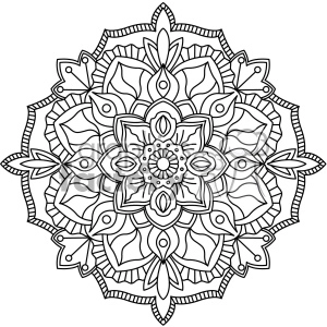Intricate Floral Mandala Coloring Page
