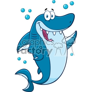 Fun Cartoon Shark - Cheerful Shark Mascot Design