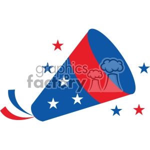 4th of july noise maker vector icon