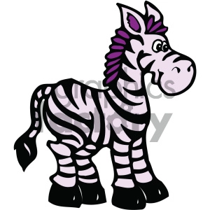 cartoon clipart zebra 001 c