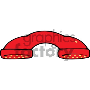 red vintage telephone handle clipart