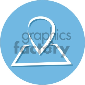 navigation map marker circle background vector flat icon