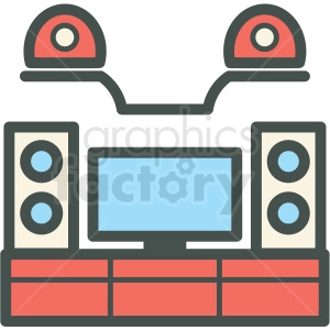 entertainment center vector icon