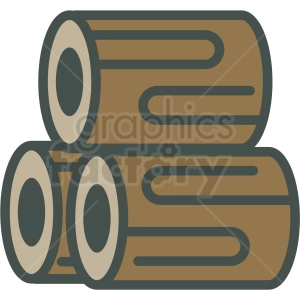 stack of logs vector icon